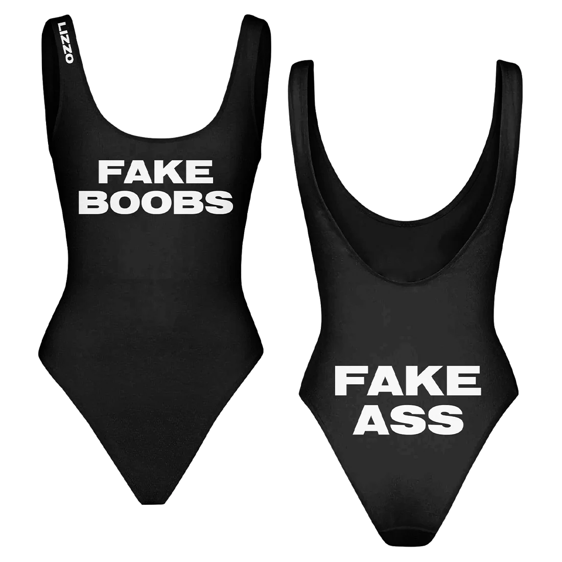 Fake Boobs/Ass Black Swimsuit