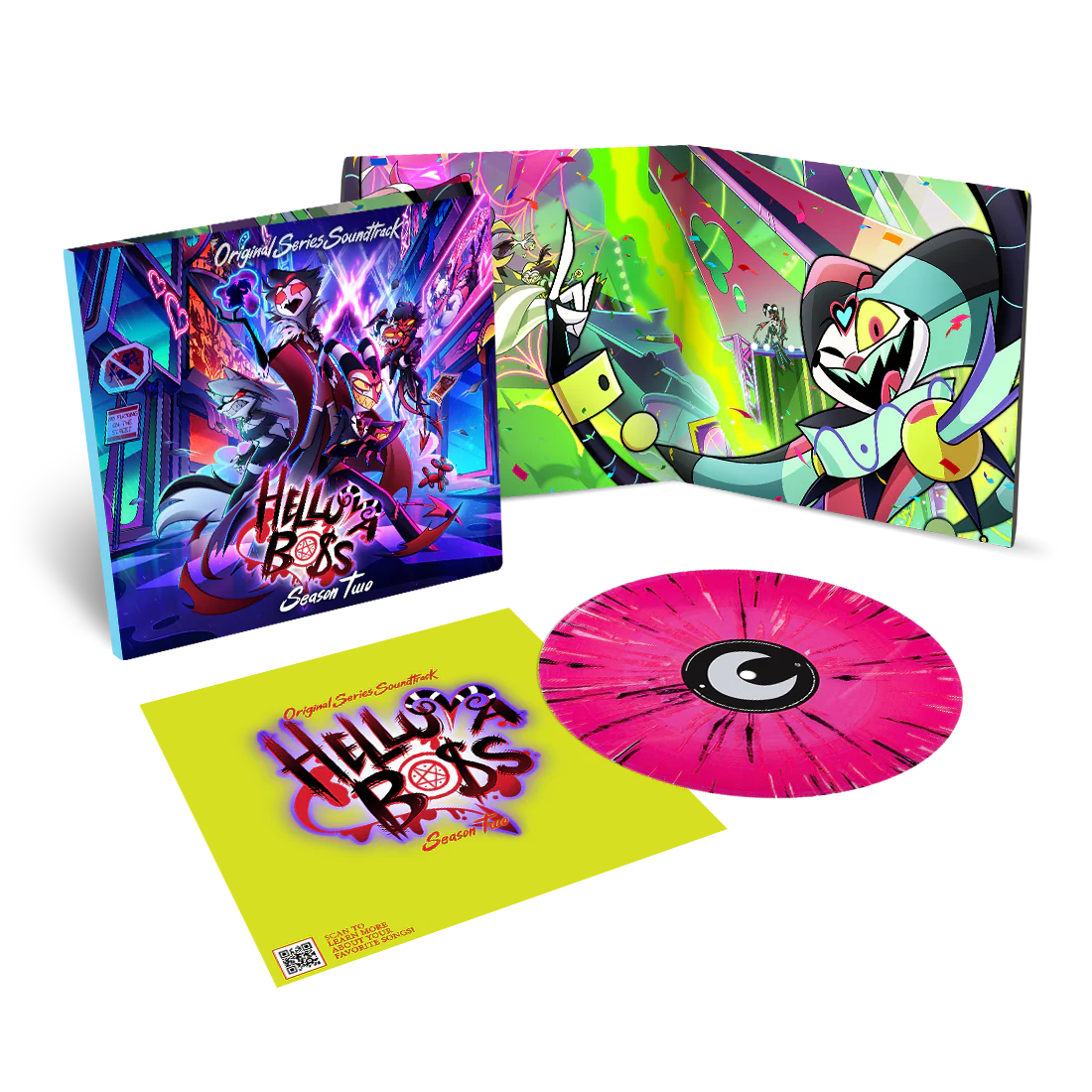 Helluva Boss: Season 2 (Original Soundtrack) - Pink Splatter Vinyl - Image 2