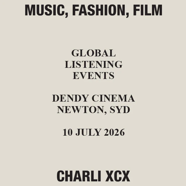 Music, Fashion, Film: Sydney Listening Event Ticket + 'Music, Fashion, Film' Album Digital Download