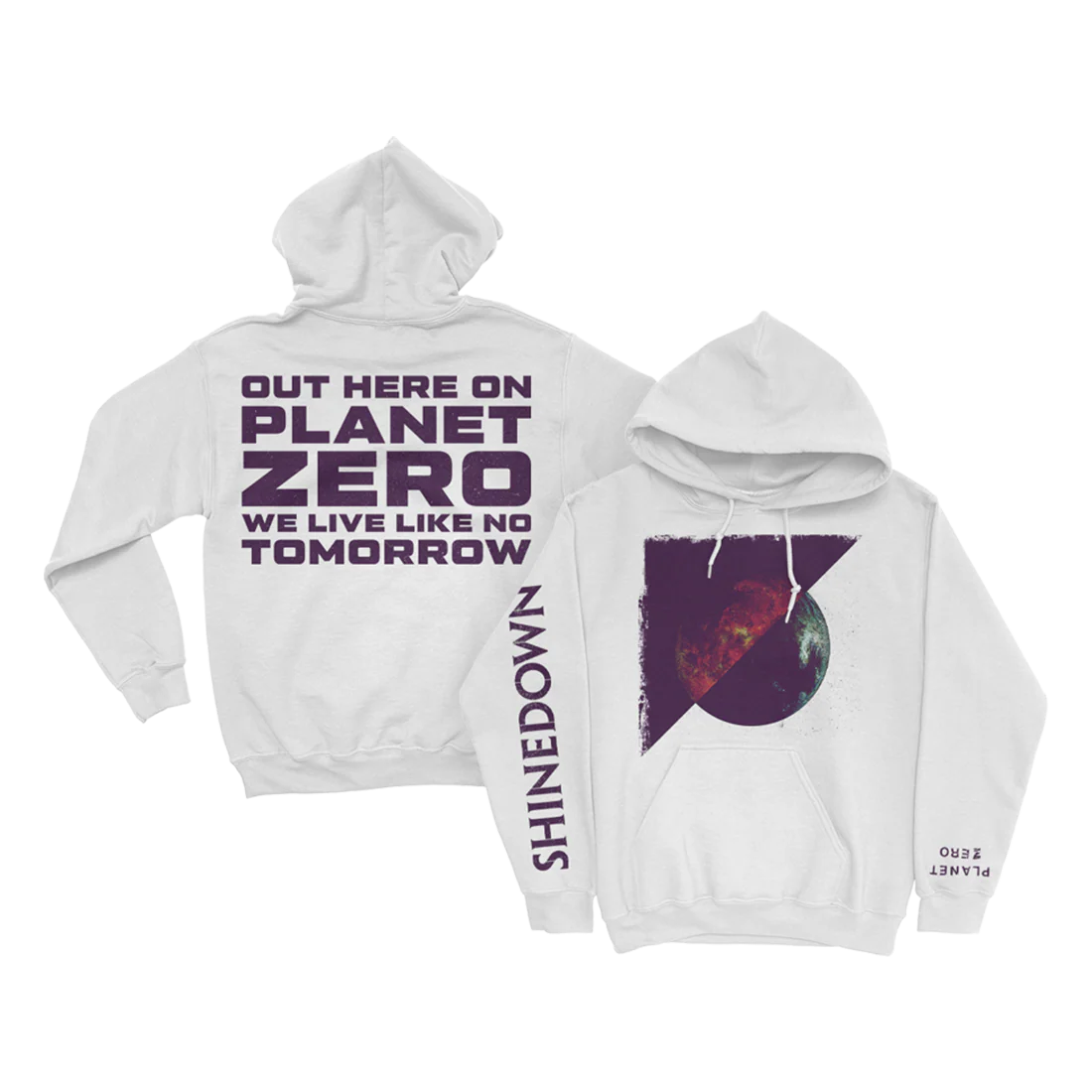 Planet Zero White Hoodie