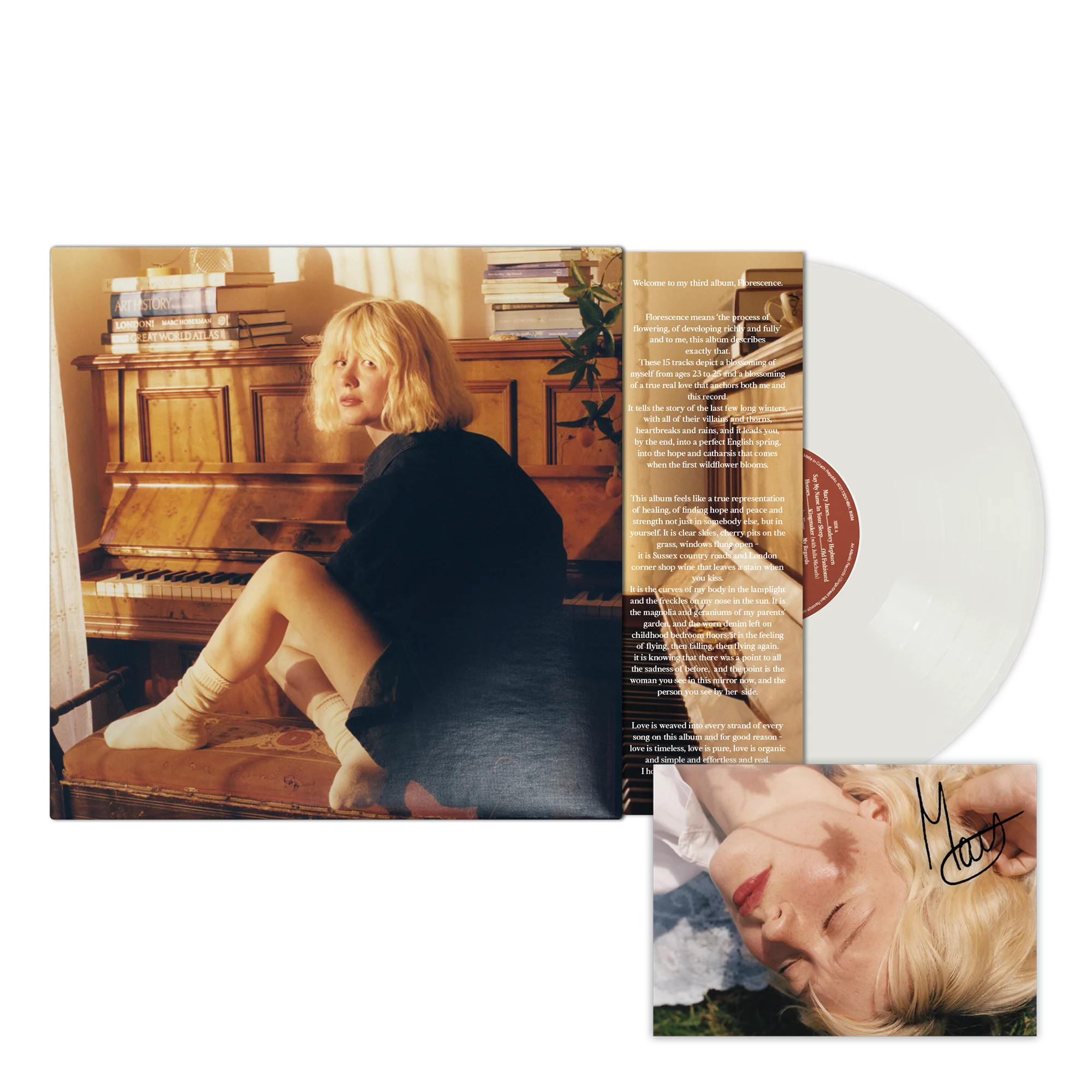 Signed Florescence Moon Flower Edition Alt Artwork White EcoRecord