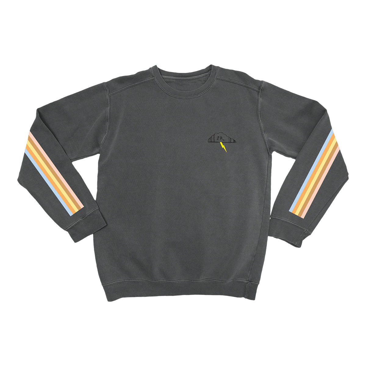 Sing The Greys Rainbow Sleeve Sweatshirt Dark Grey
